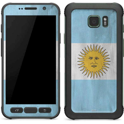 Argentina Flag Distressed Galaxy S7 Active Skin